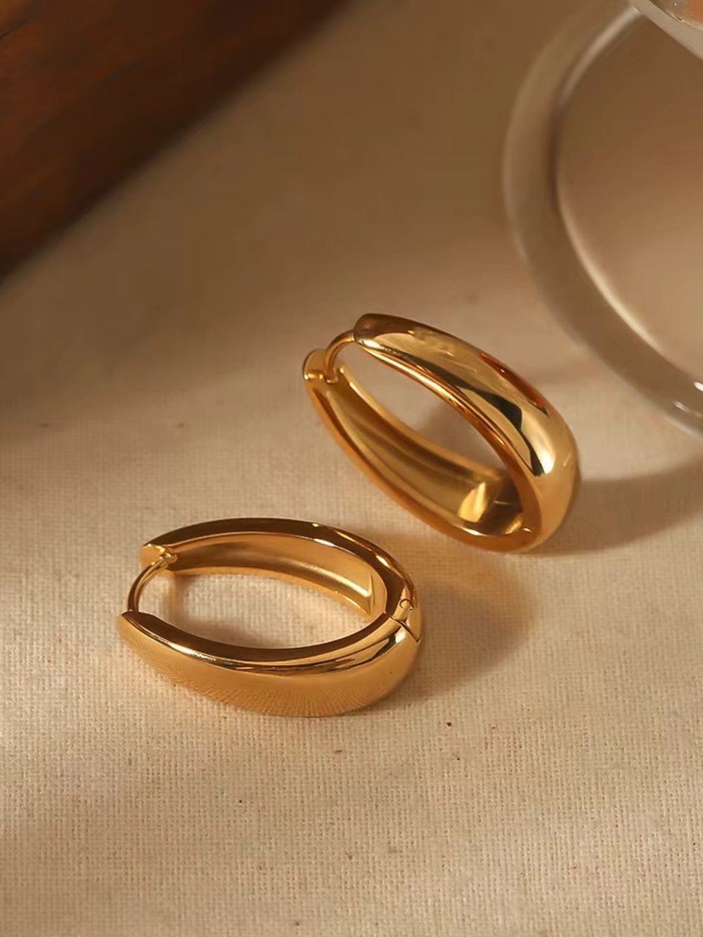 18K Gold Plated Hoop Earrings